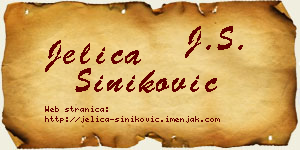 Jelica Šiniković vizit kartica